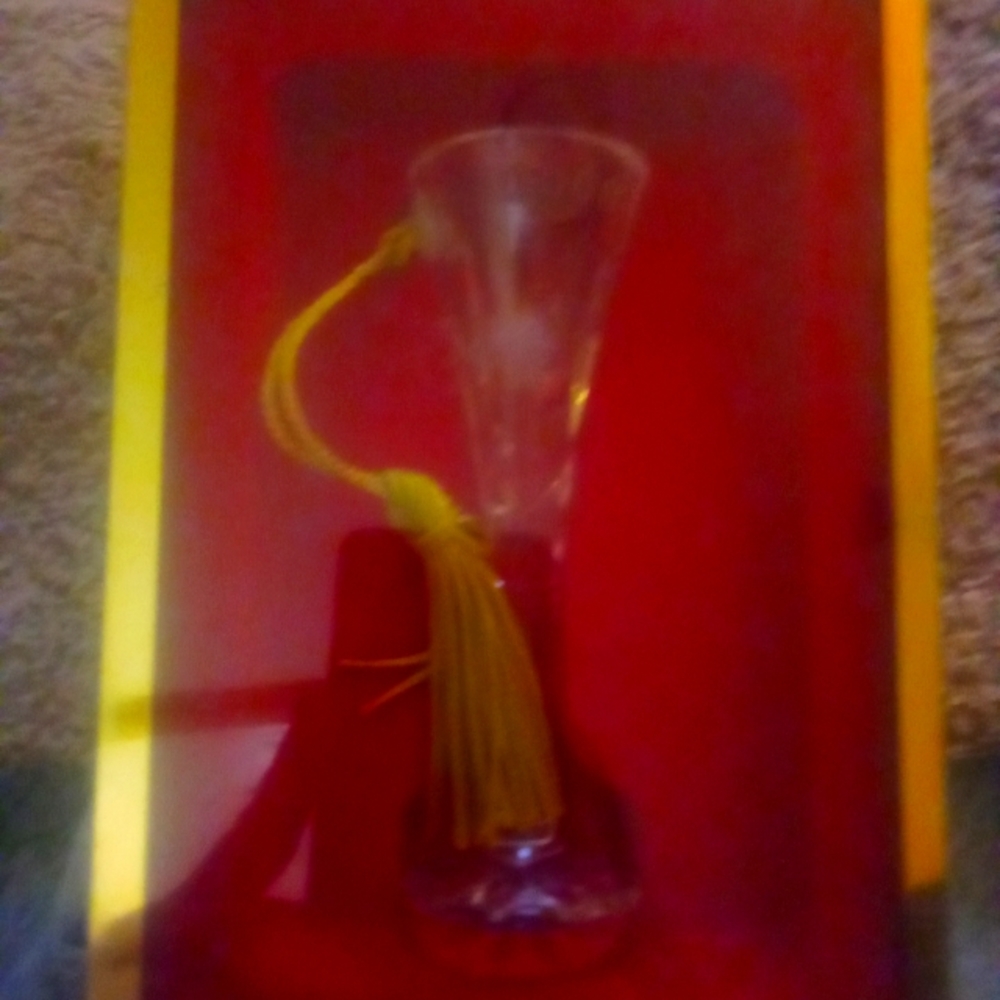 Its a Lady Ann Crystal Wine Glass by Gorham.